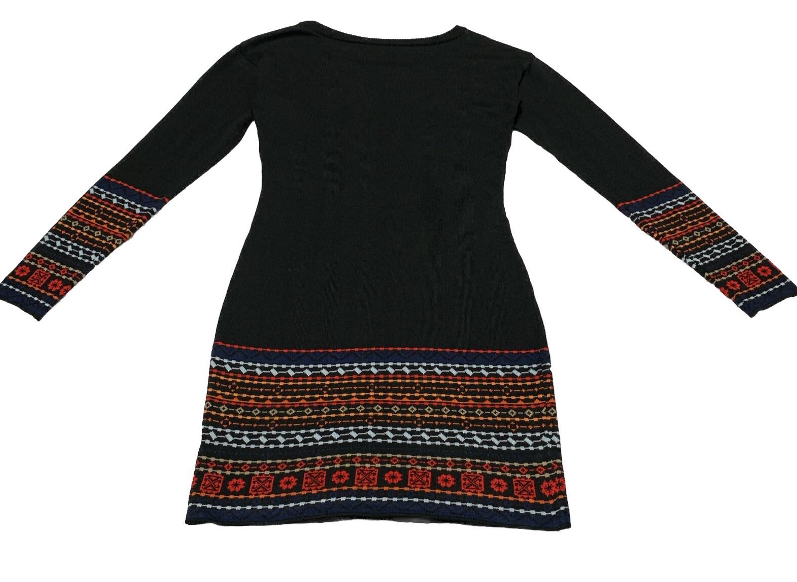POOF Junior's Small Black Knit Bodycon Midi Dress Stretch Fitted