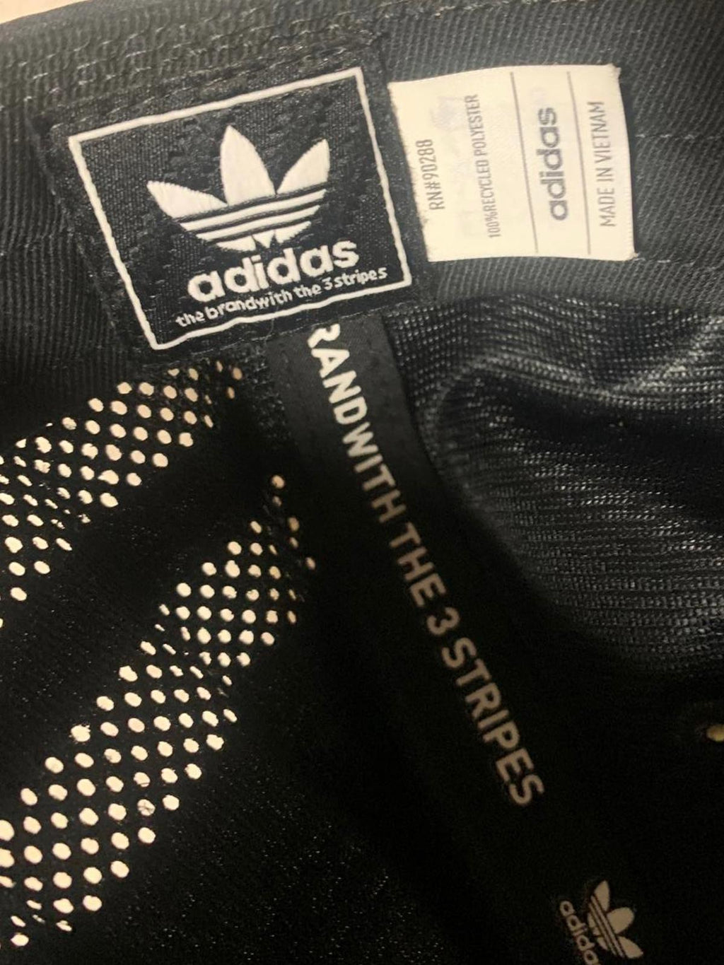 Adidas Mens OSFA Black Baseball Cap Logo Patch