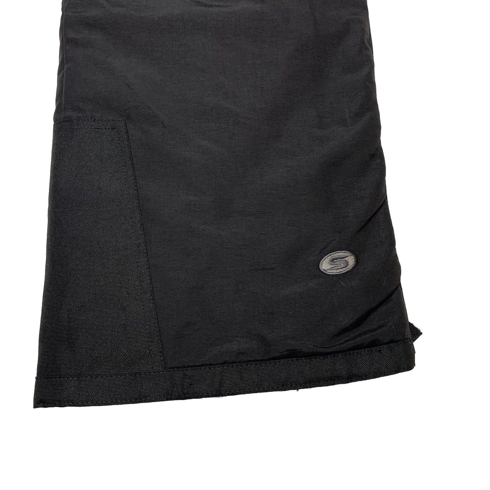 Slalom Snow Pants Men’s Size M Black Nylon Ankle Zip Pockets Ski Snowboard Storm