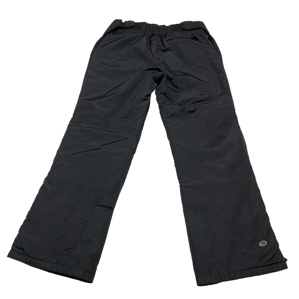 Slalom Snow Pants Men’s Size M Black Nylon Ankle Zip Pockets Ski Snowboard Storm