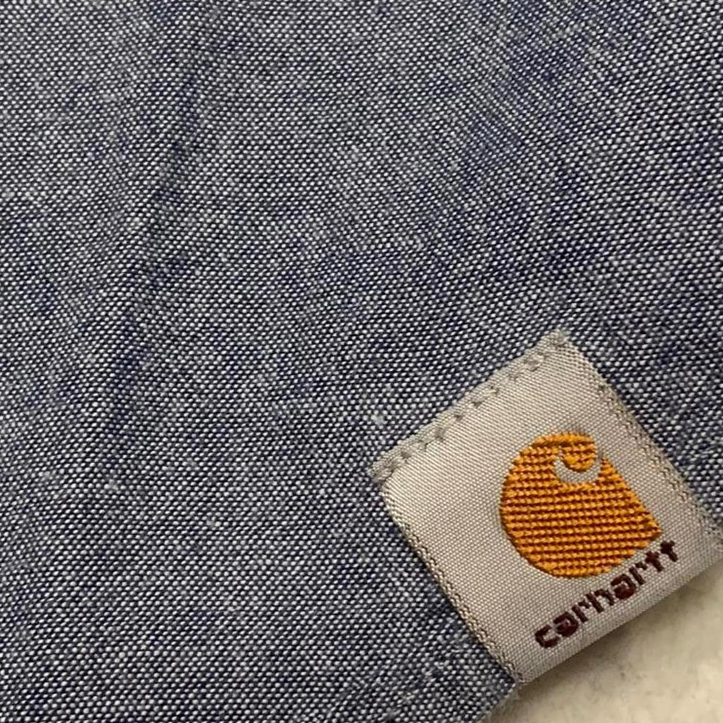 Carhartt Men’s Size Large Blue Wash Button-Up Chambray Work Shirt