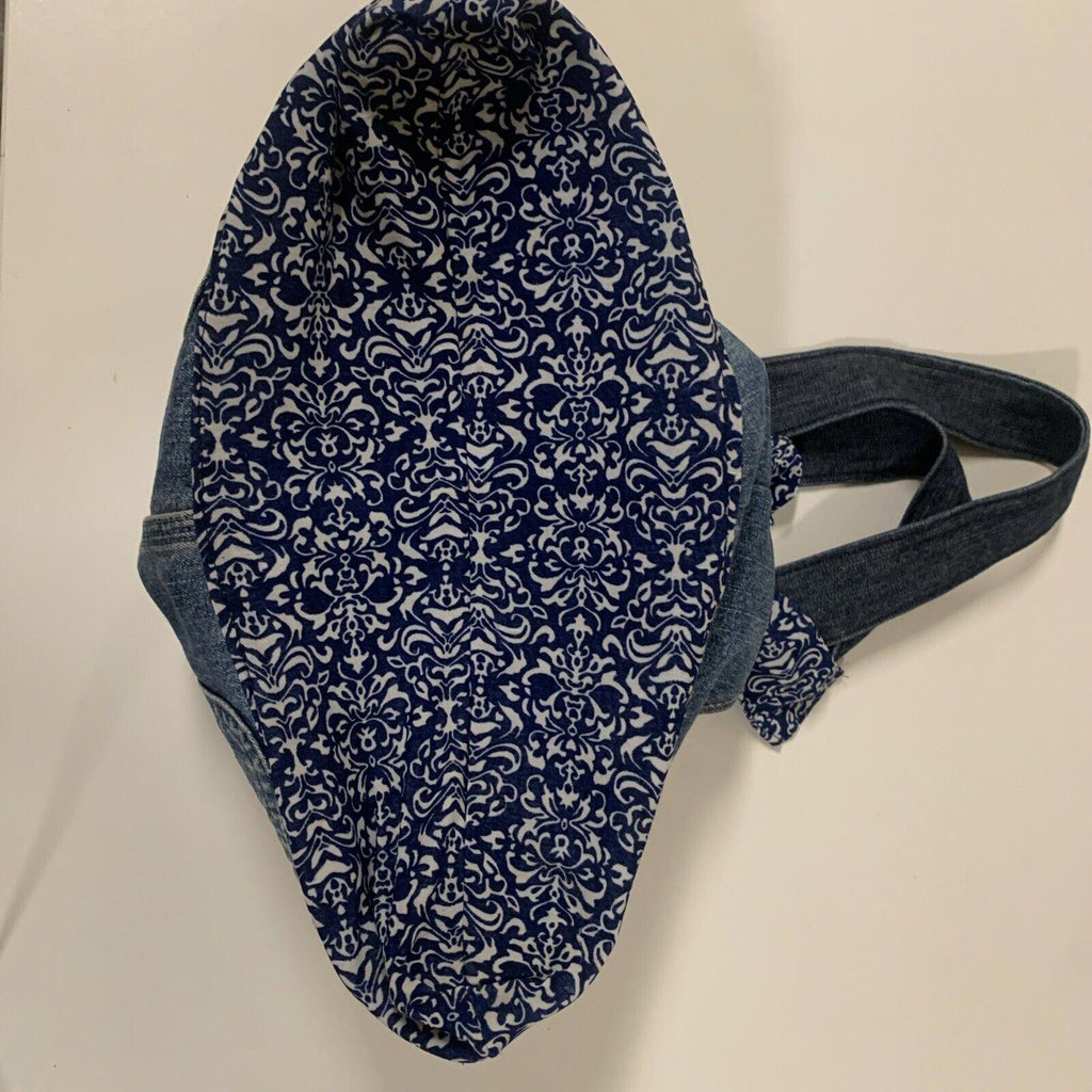 Guess Jeans Authentic Indigo Denim Tote Youth Shoulder Bag Handcrafted Vintage