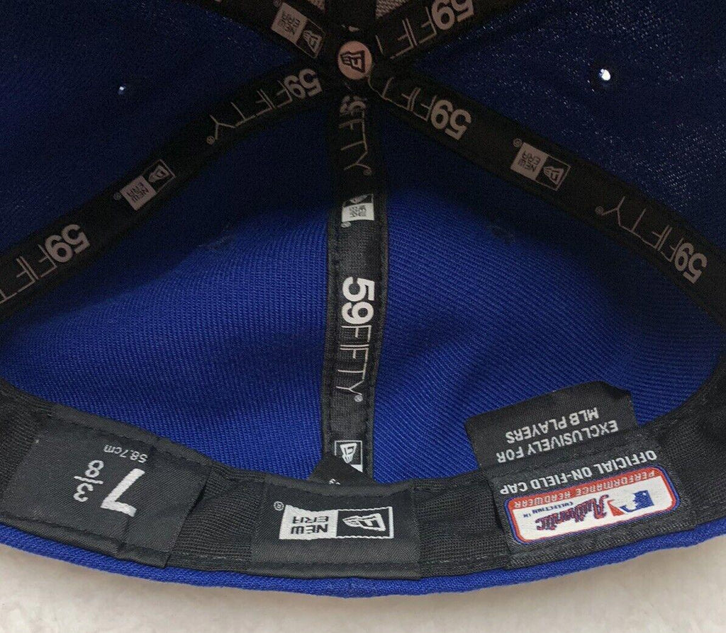 New Era 59Fifty NY Mets Official On Field Cap Baseball Practice Fitted Hat 7 3/8