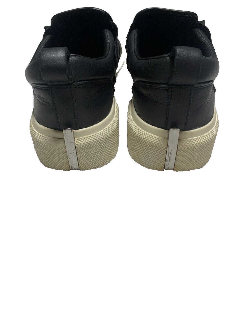KENDALL + KYLIE Women's  7.5 Black/White Faux Leather Slip On Platform Sneakers
