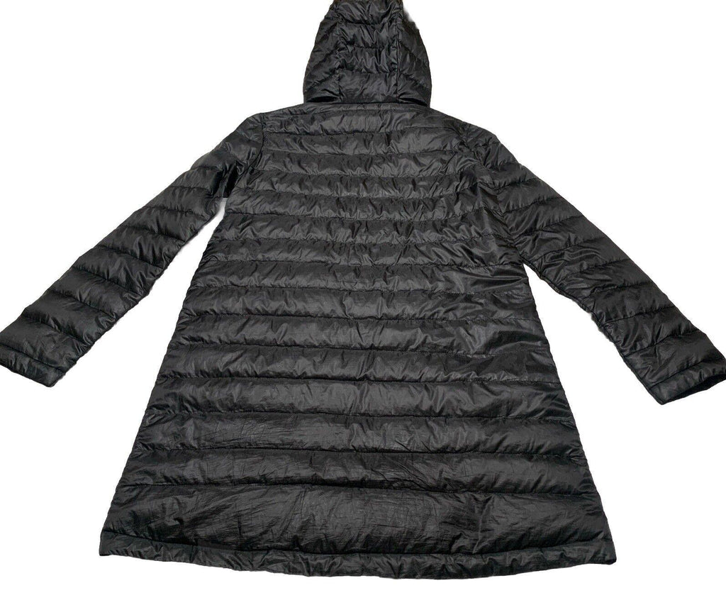 Zara Basic Women’s X-Small Black Lightweight Packable Puffer Long Hooded Jacket