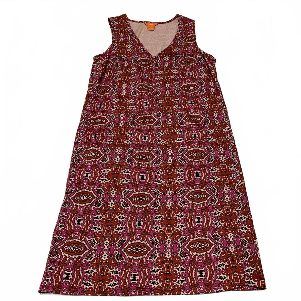 Joe Fresh Women's Size S Petite Fit V Neck Sleeveless Floral Print Sheath Dress