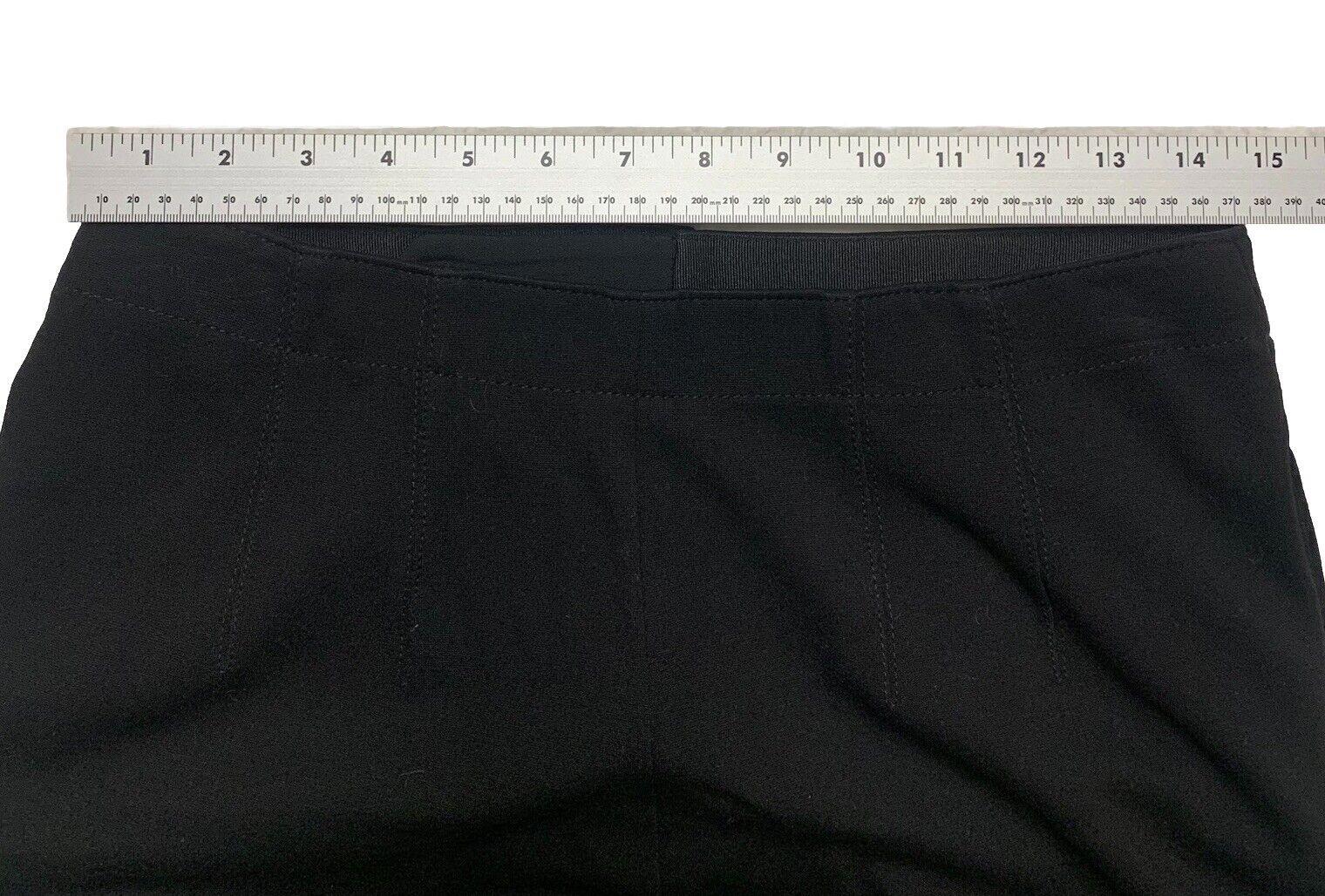 Club Monaco Wide Leg Scallop Hem Pants 8 Black