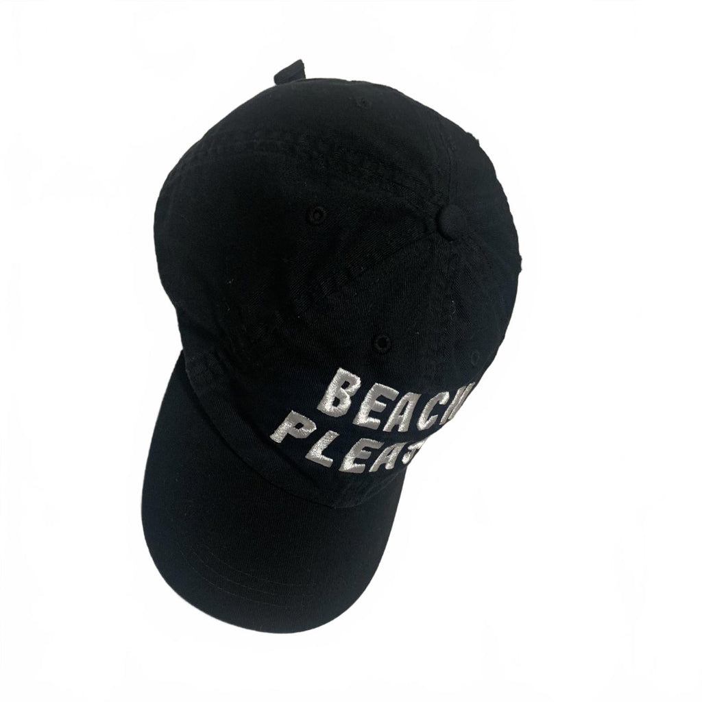 Pink Women’s One Size Fits All Black Baseball Cap Beach Please Embroidery