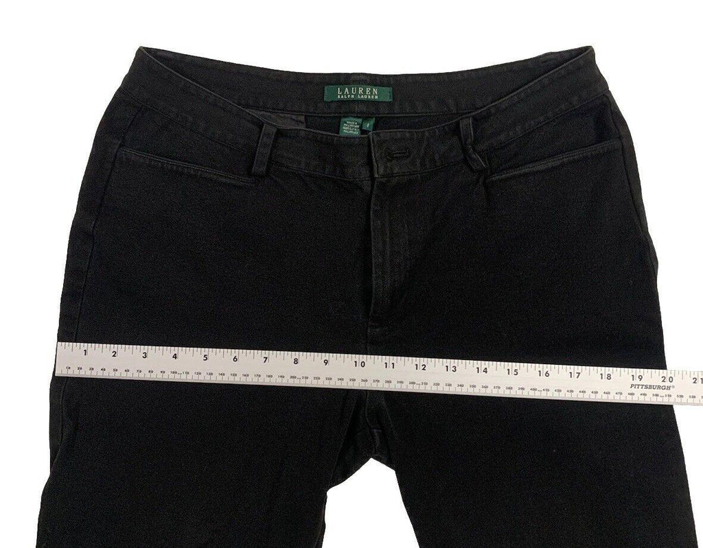 Lauren Ralph Lauren Chino Pants Women's Size 8 Black Straight Leg
