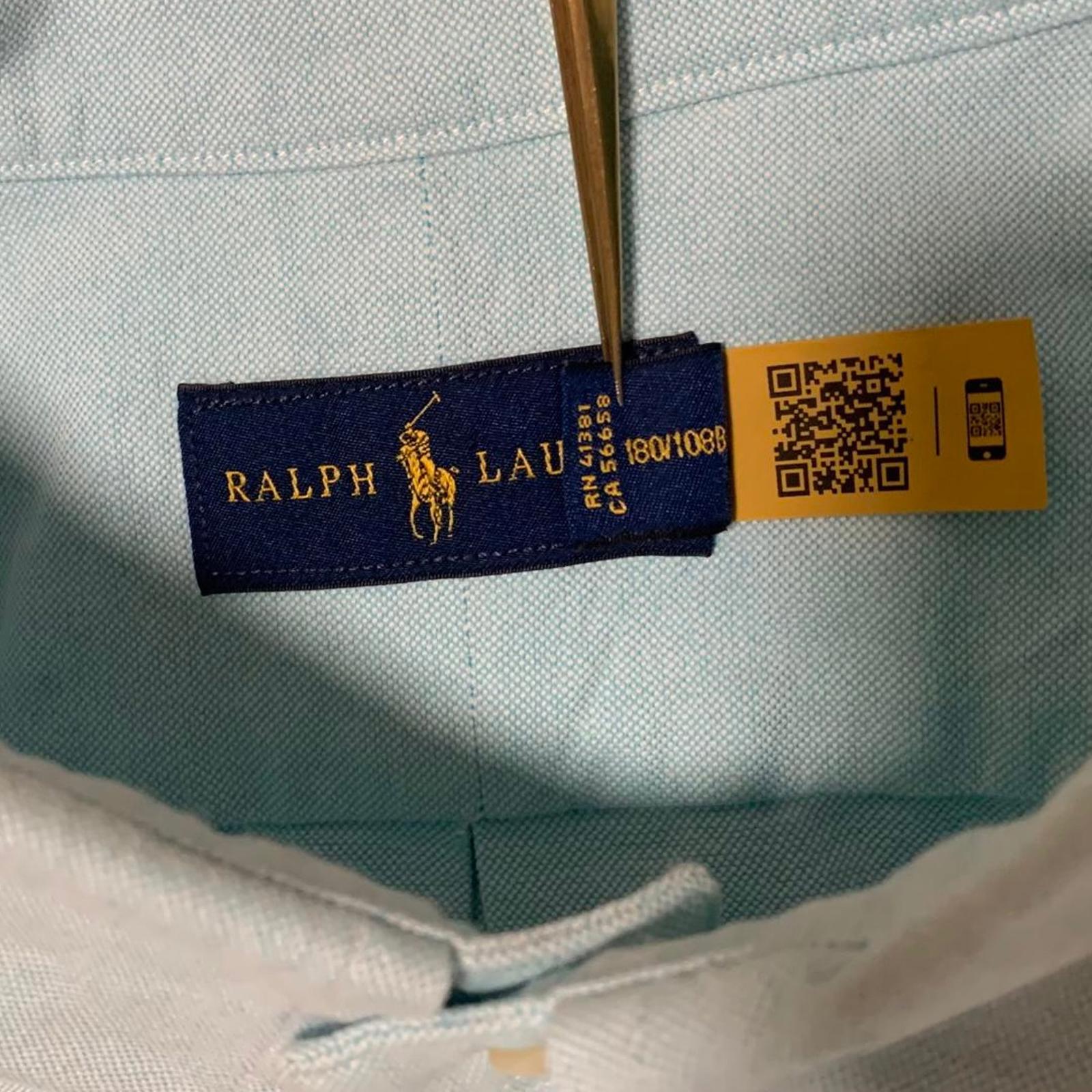 Ralph Lauren Men's 2XB Light Teal Short Sleeve Button Shirt