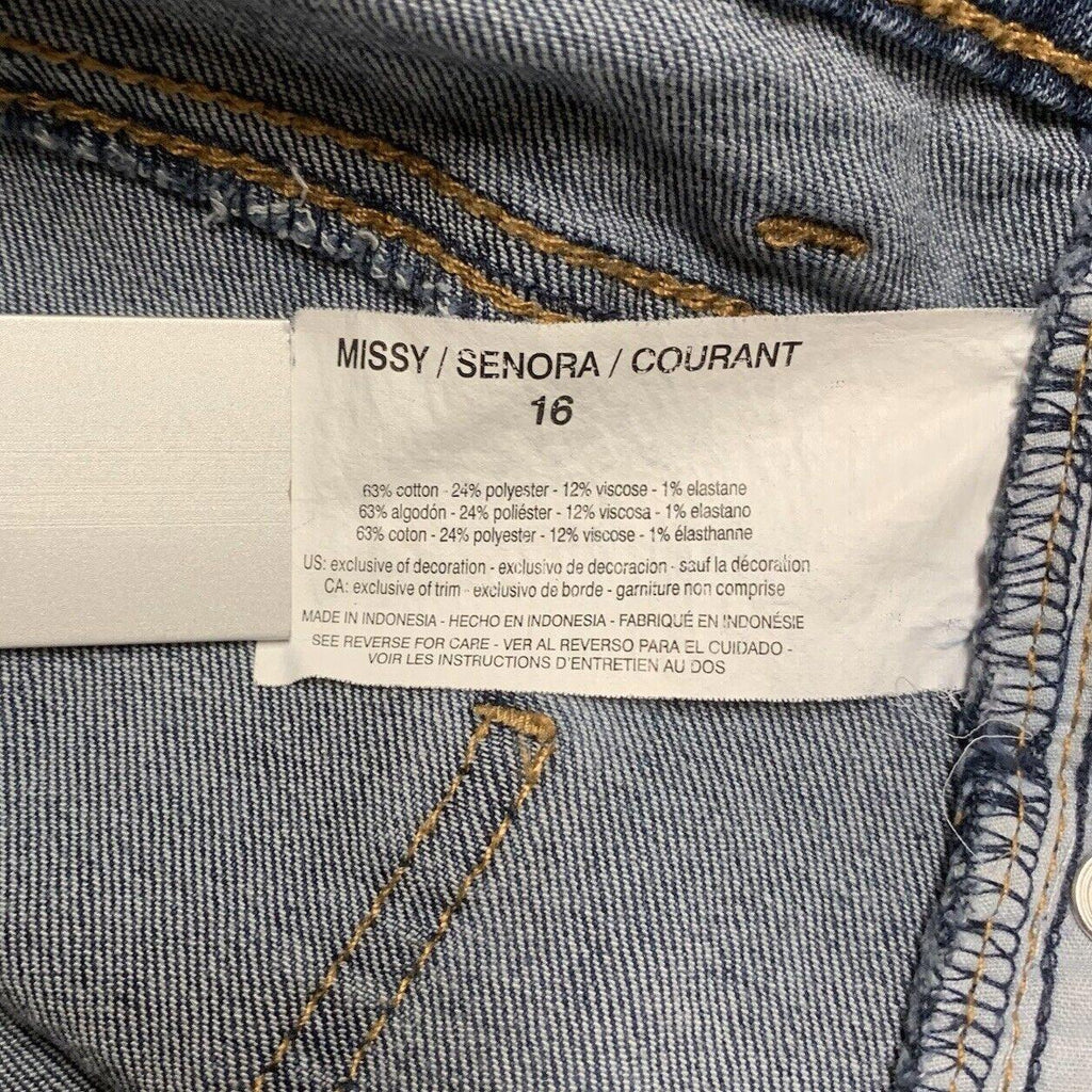 Gloria Vanderbilt Women's Jeans Amanda Size 16 Denim Crop