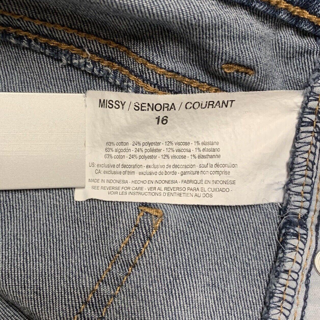 Gloria Vanderbilt Women's Jeans Amanda Size 16 Denim Crop