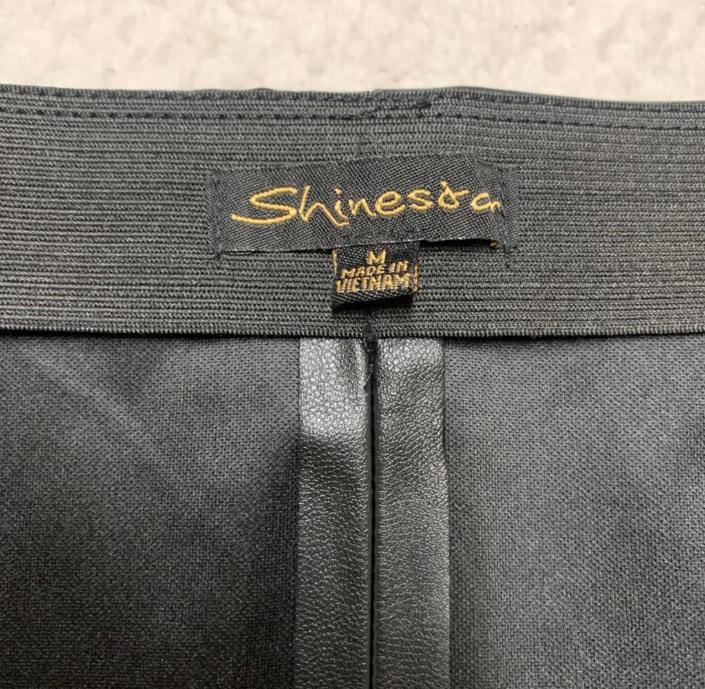Shinestar Womens Size Medium Black Faux Leather Mini Skirt - Size M