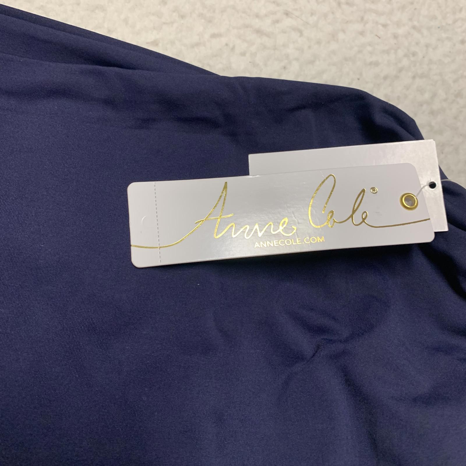 Anne Cole Women's Bikini Swim Bottom Plus Sz 24W Navy Blue Convertible 3 ways