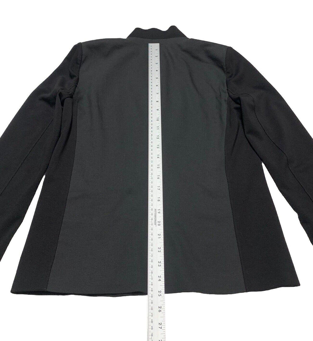 Tahari Knit Blazer Dual Texture Women Size 4 Jacket Black Gray