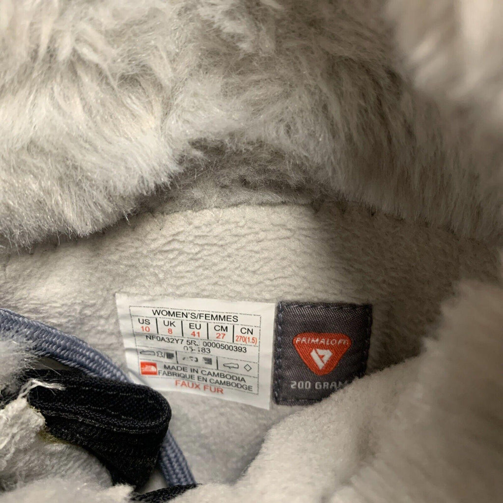 The North Face Women’s Sz 10 Gray Suede Faux Fur Prima Loft Winter Boots