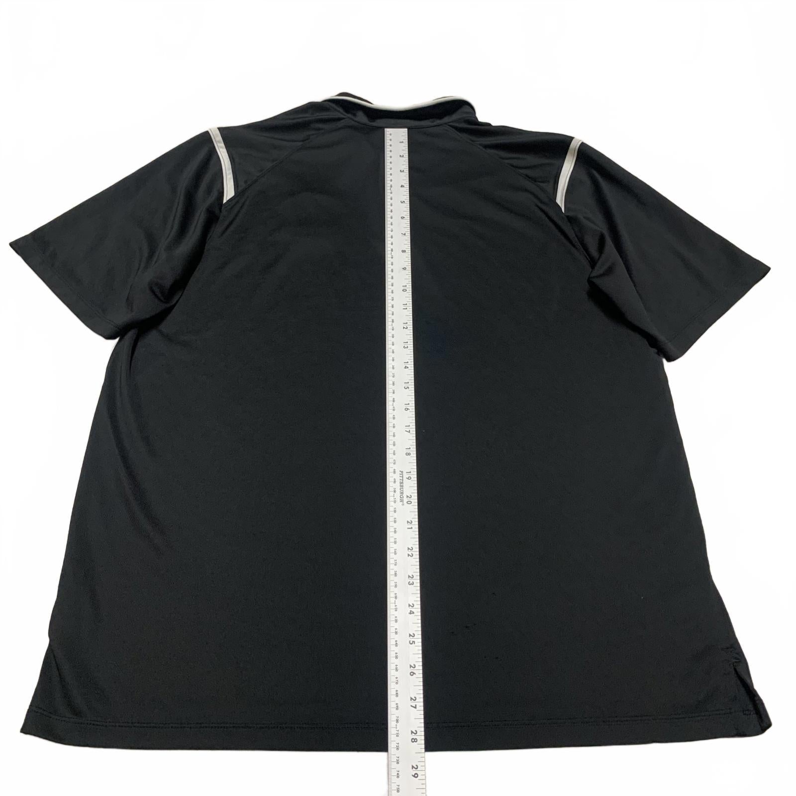 Nike DRI-FIT Mens Sz Large Black Lacrosse Polo Black
