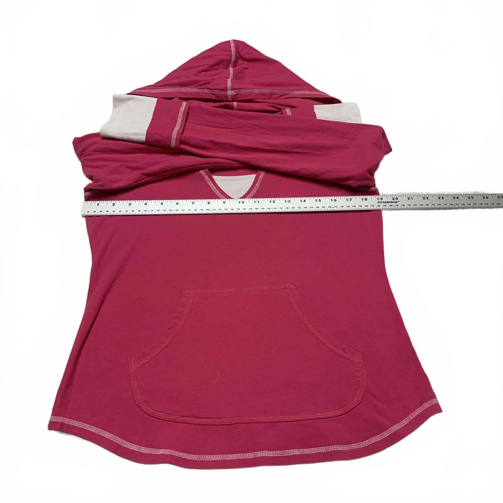 JU MORETULTRA Women's Size Medium Pink Hooded Long Sleeve Top