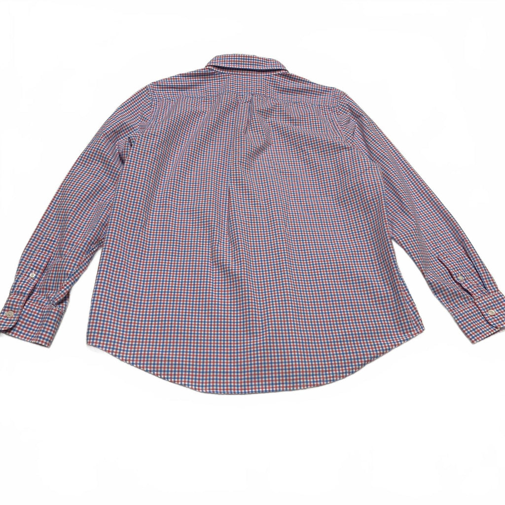 Vineyard Vines Men’s Large Red Blue Check Slim Fit Murray Button Shirt