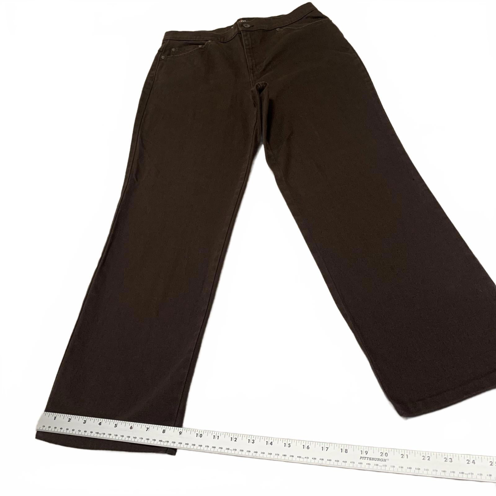 Style & Co. Women's No Size Label Easy Fit Brown Casual Pants