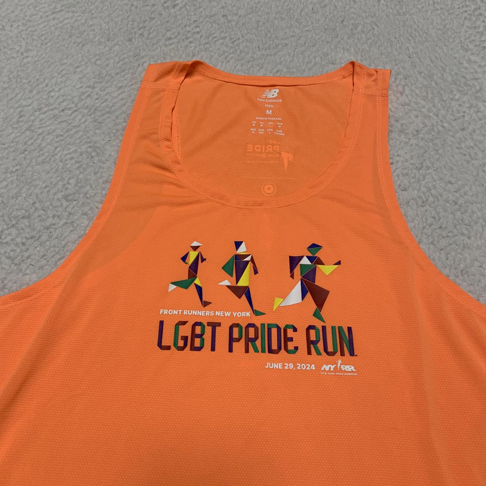 New Balance Men's Medium Orange LGBT Pride Run Tank Top NY 2024