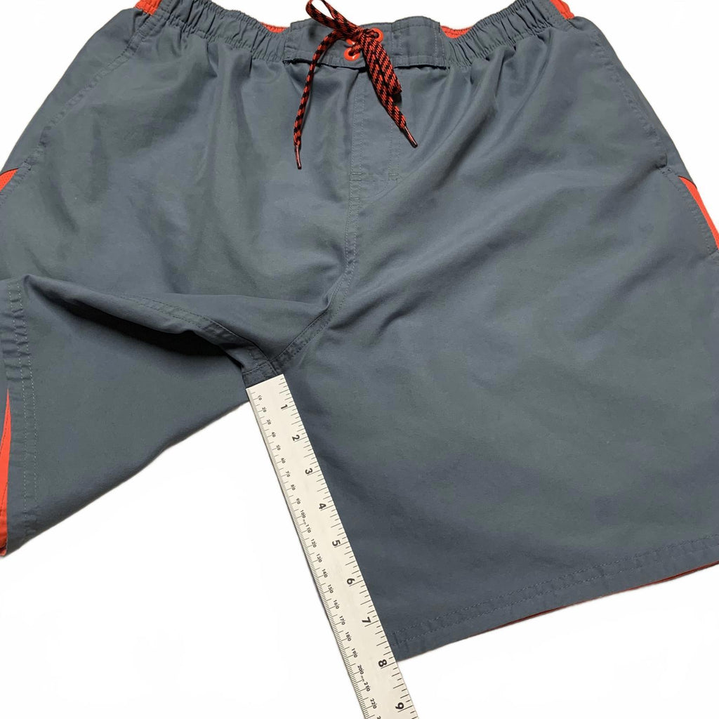 Nike Men's Sz XL Gray & Orange Swim Shorts