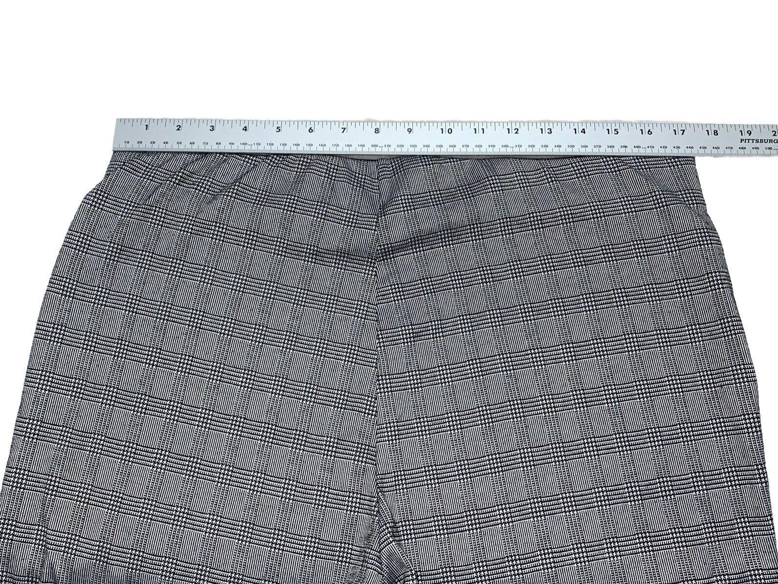 Maze Collection Pants Women's 3X Black Plaid Stretch Sewn