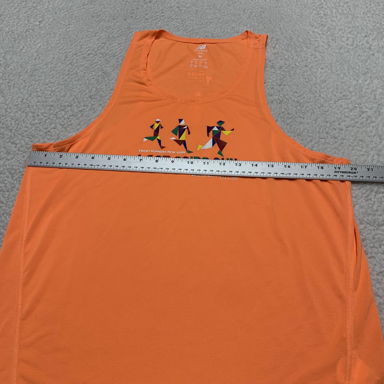 New Balance Men's Medium Orange LGBT Pride Run Tank Top NY 2024