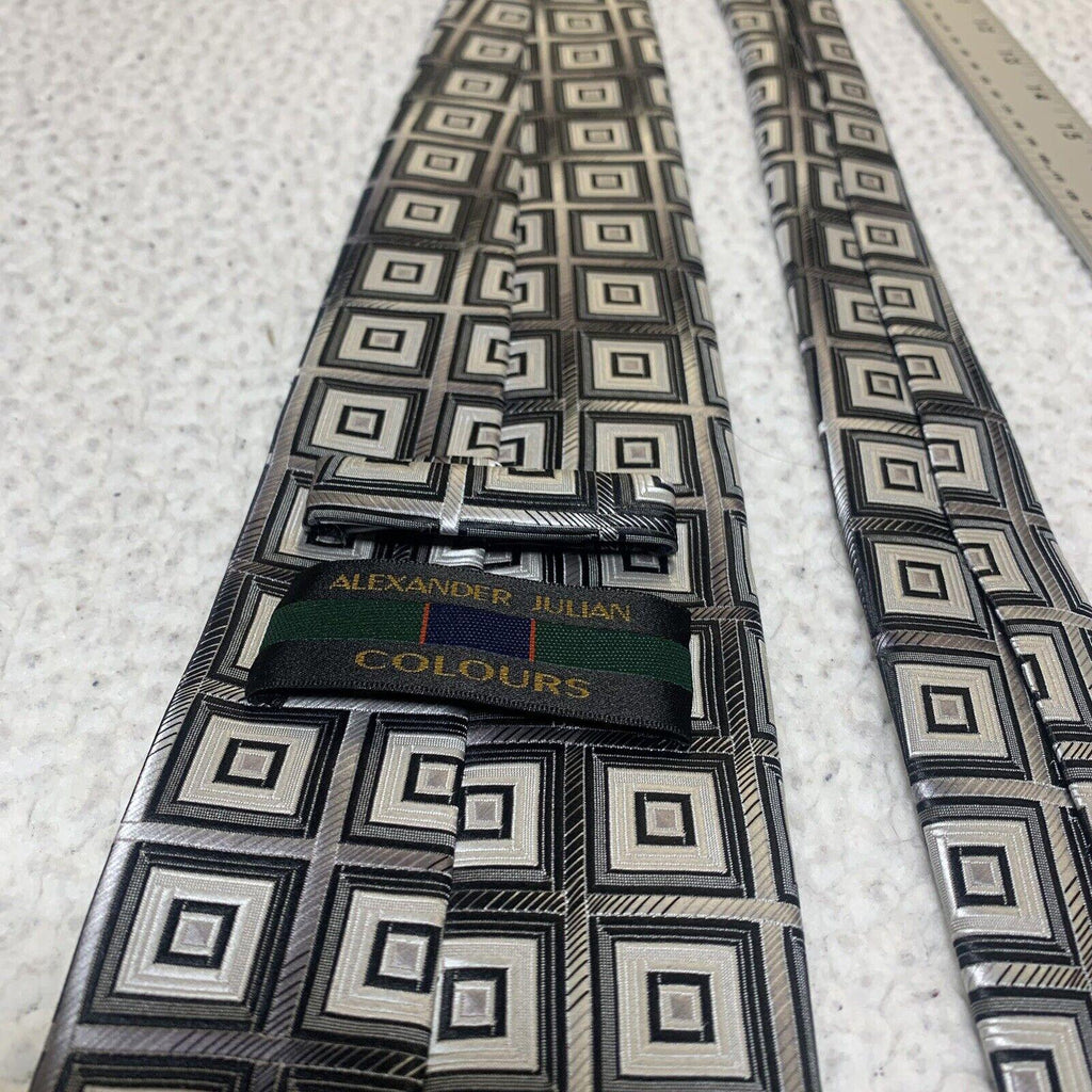Alexander Julian Men's Geometric Ties Red Black Lot 2