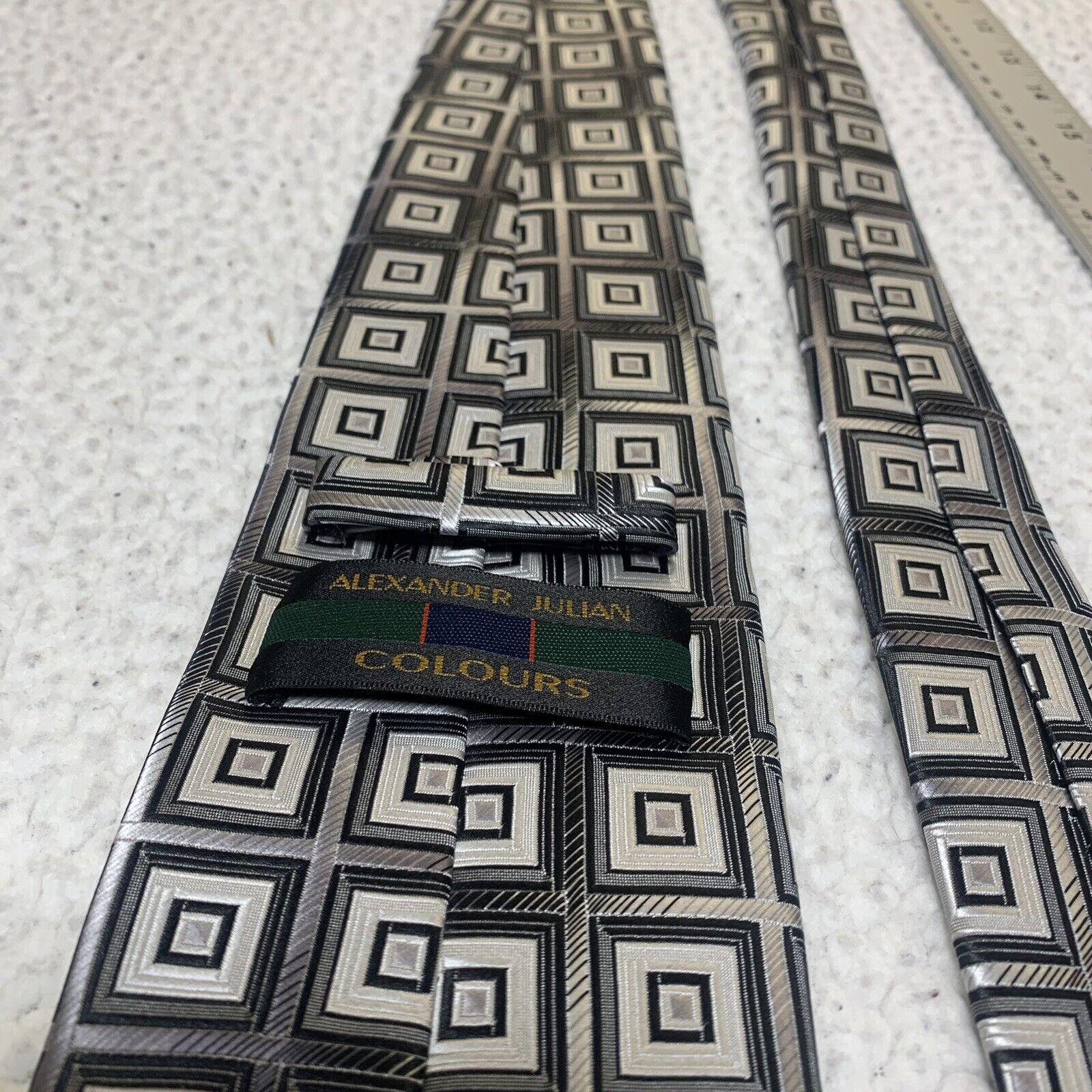 Alexander Julian Men's Geometric Ties Red Black Lot 2
