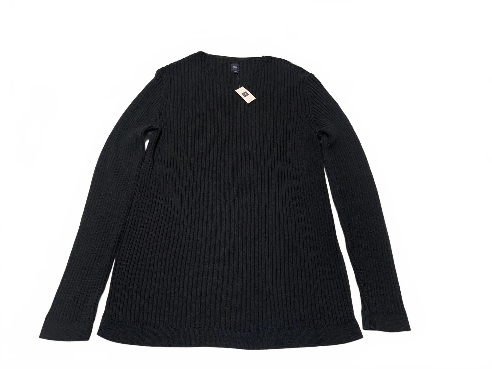 Gap Men's Size XXL Tall Black Ribbed knit Sweater 100% Cotton Long Sleeve NWT