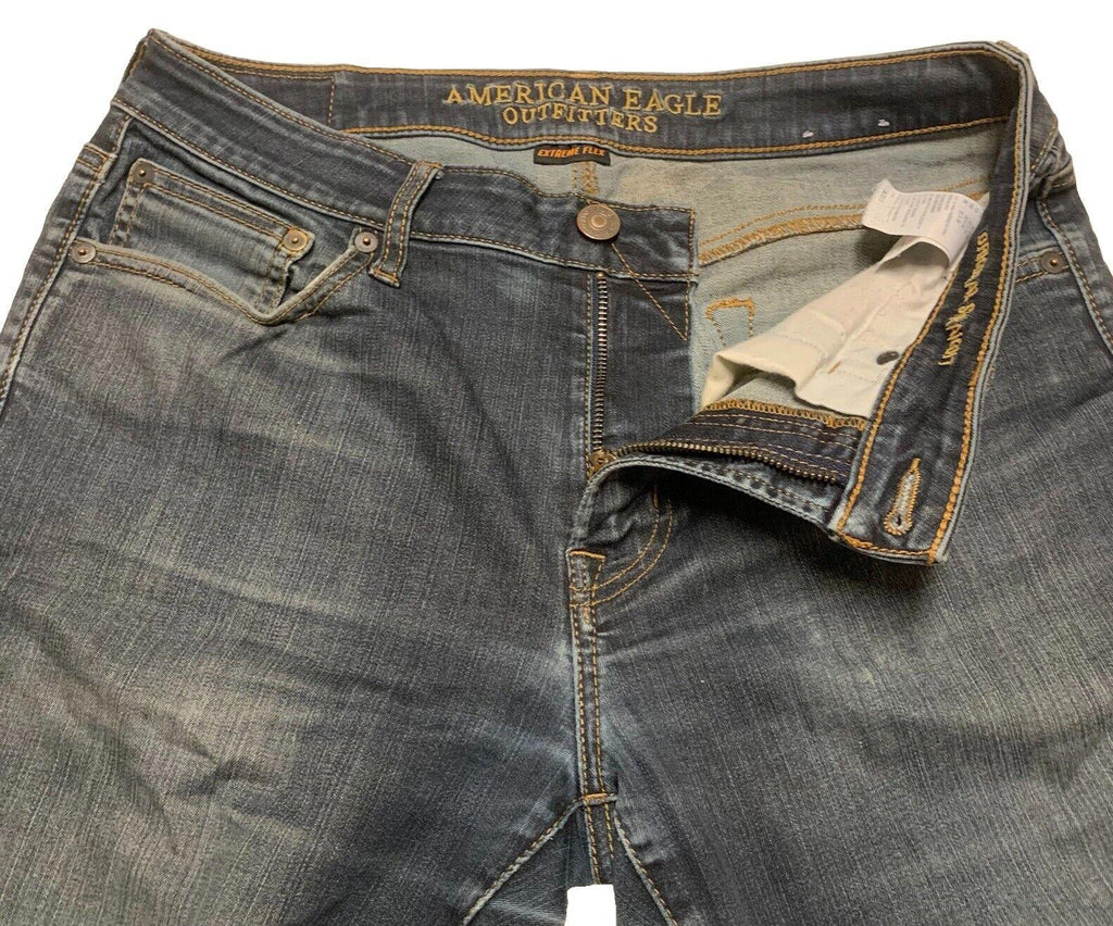 American Eagle Outfitters Straight Jeans Men's 32/34 Blue Dark Wash Flex Denim