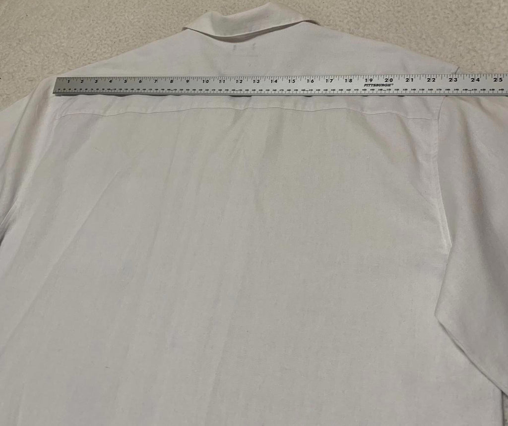 Vtg 90s Trust Men's 3X White Linen Rayon Short Sleeve  Casual Beach 3XL Shirt