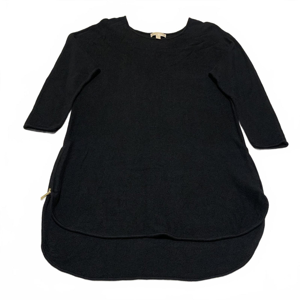 Michael Kors Women's Black Plus Size 1X  Knit Top Tunic Sweater High Low Hem