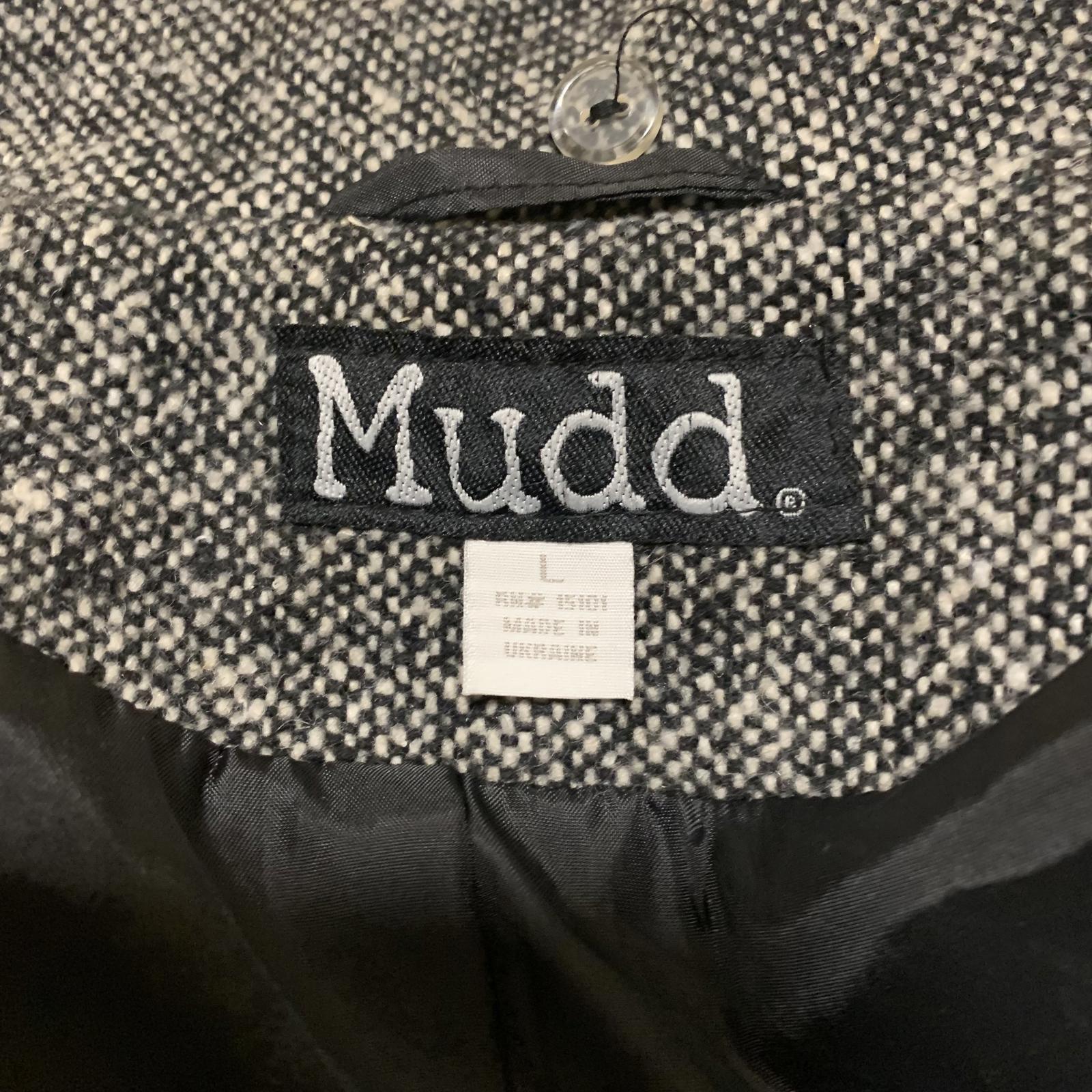 Vintage Mudd Wool Zip Up Coat Gray Size L Made in Ukraine Y2K RN 14981