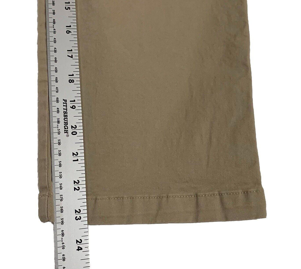 Eddie Bauer Pants Women's Size 12 Khaki Curvy  Crop Chino Straight W33.5x23.5L