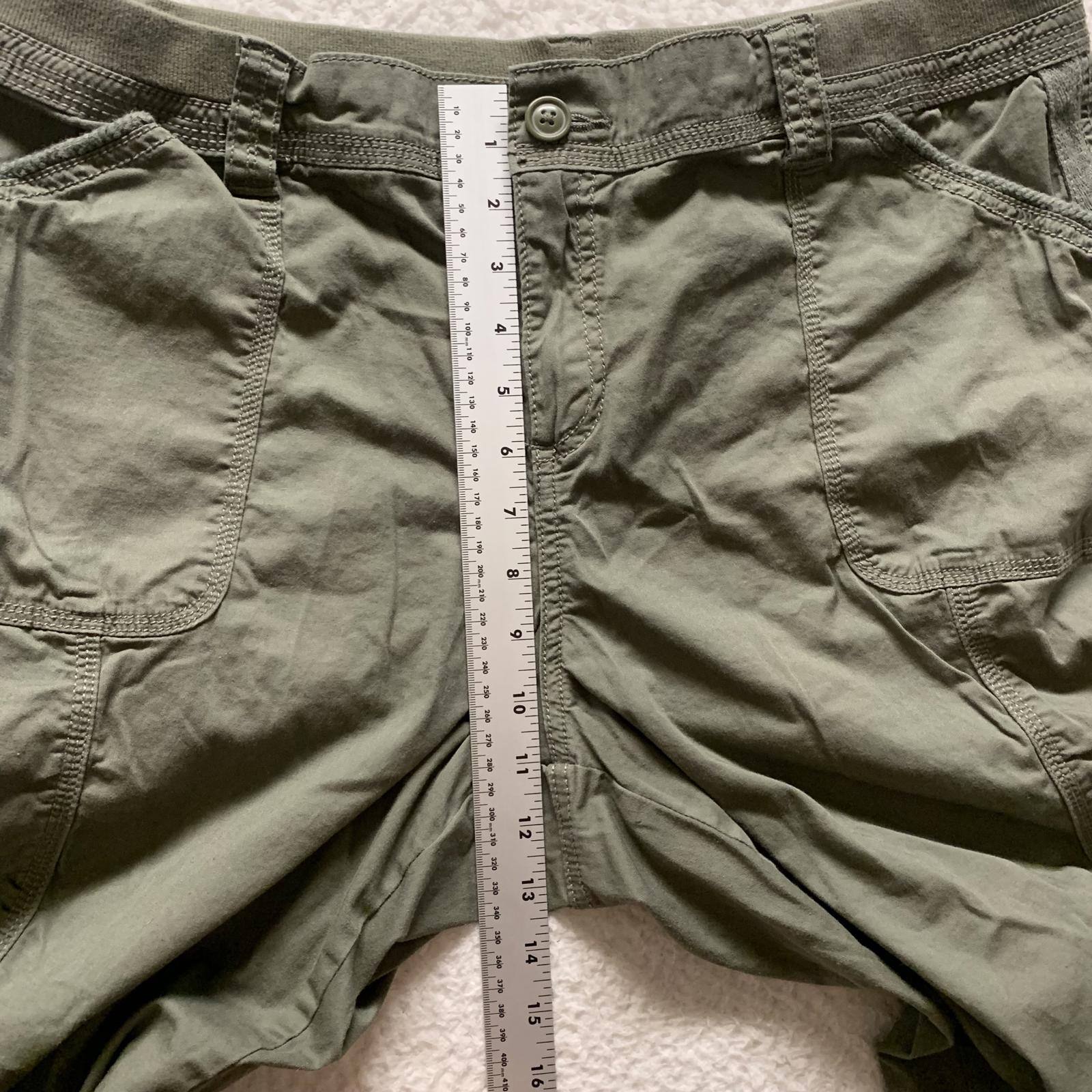 Style & Co. Women's Size 16 Olive Green Cargo Capris Pants W37 Stretch