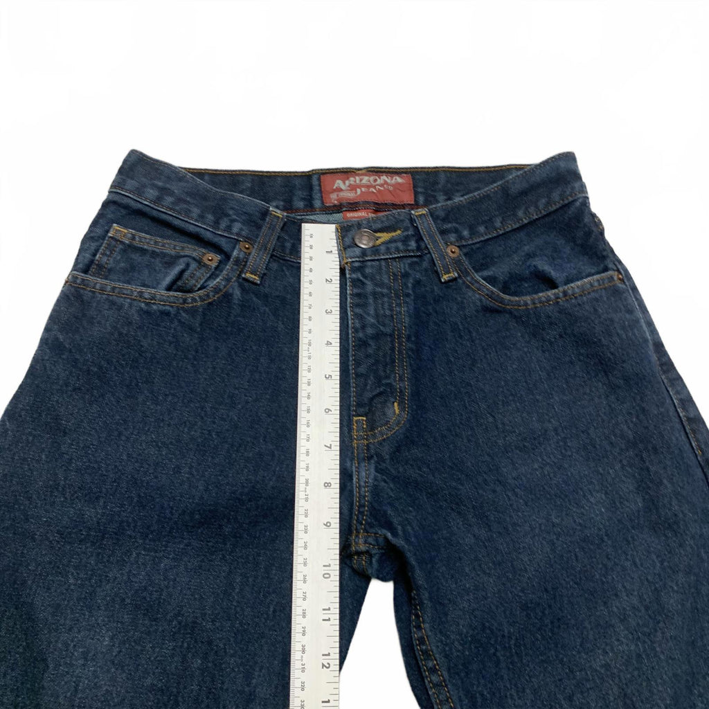 Arizona Womens Size 29 Blue Dark Wash Wide Leg Jeans 26.5 x 29L