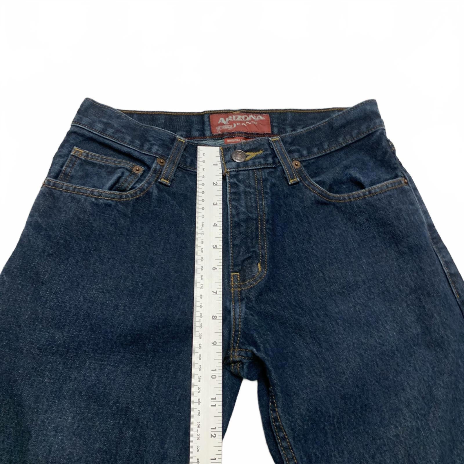 Arizona Womens Size 29 Blue Dark Wash Wide Leg Jeans 26.5 x 29L