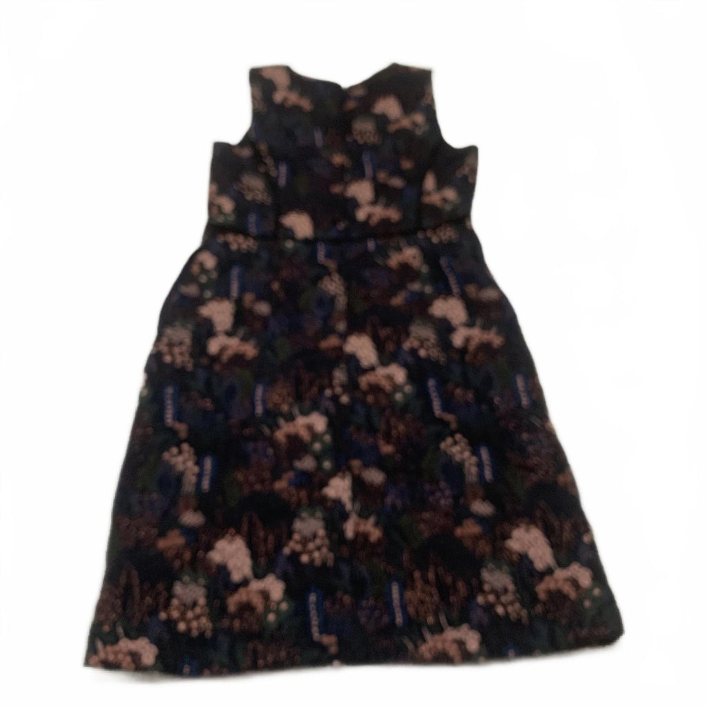 Ann Taylor Petite Women's Size 0P Black Floral Pattern Sleeveless Mini Dress