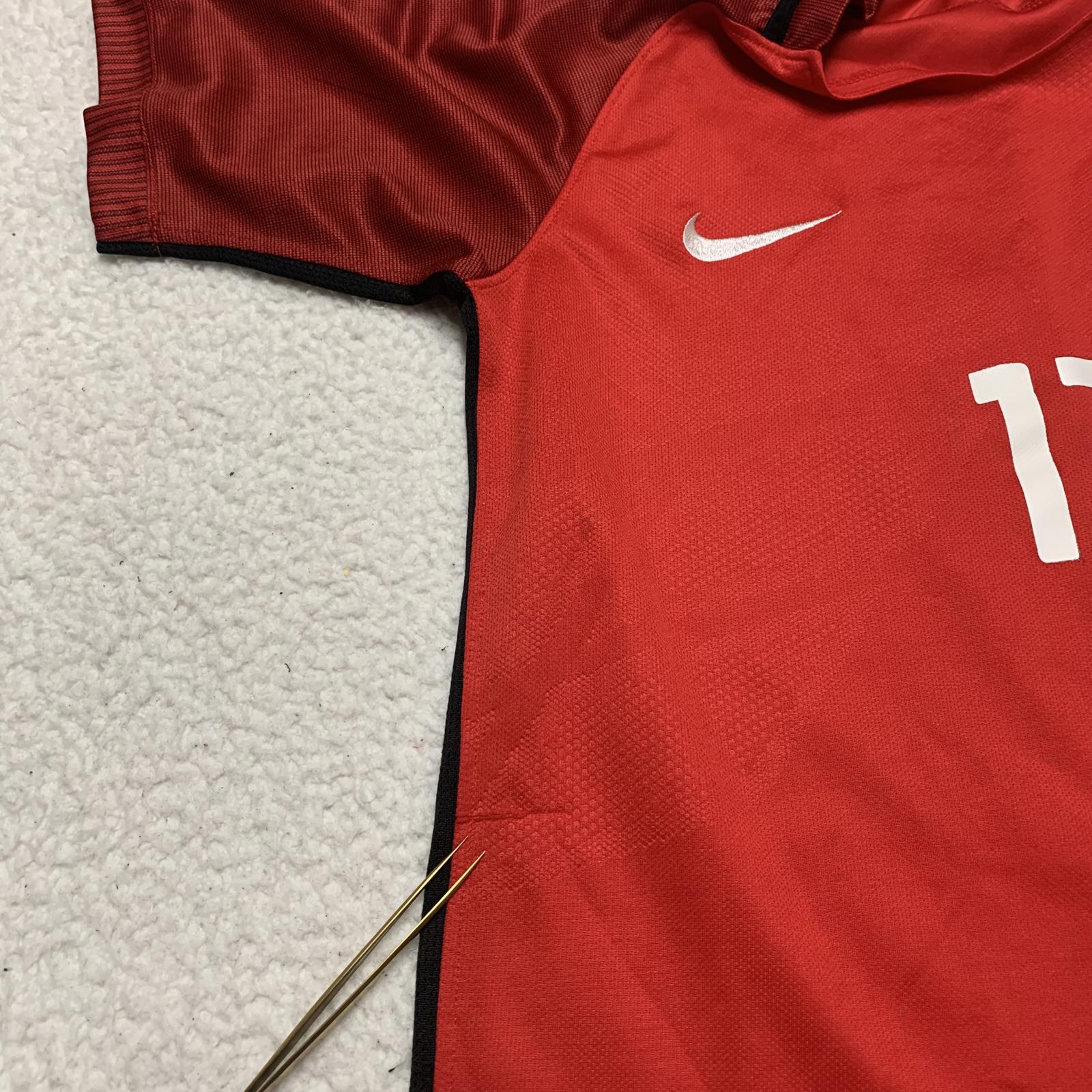 Nike USA Women's Soccer Jersey Size 26 Red Black Morgan #13 Dri-FIT Technology