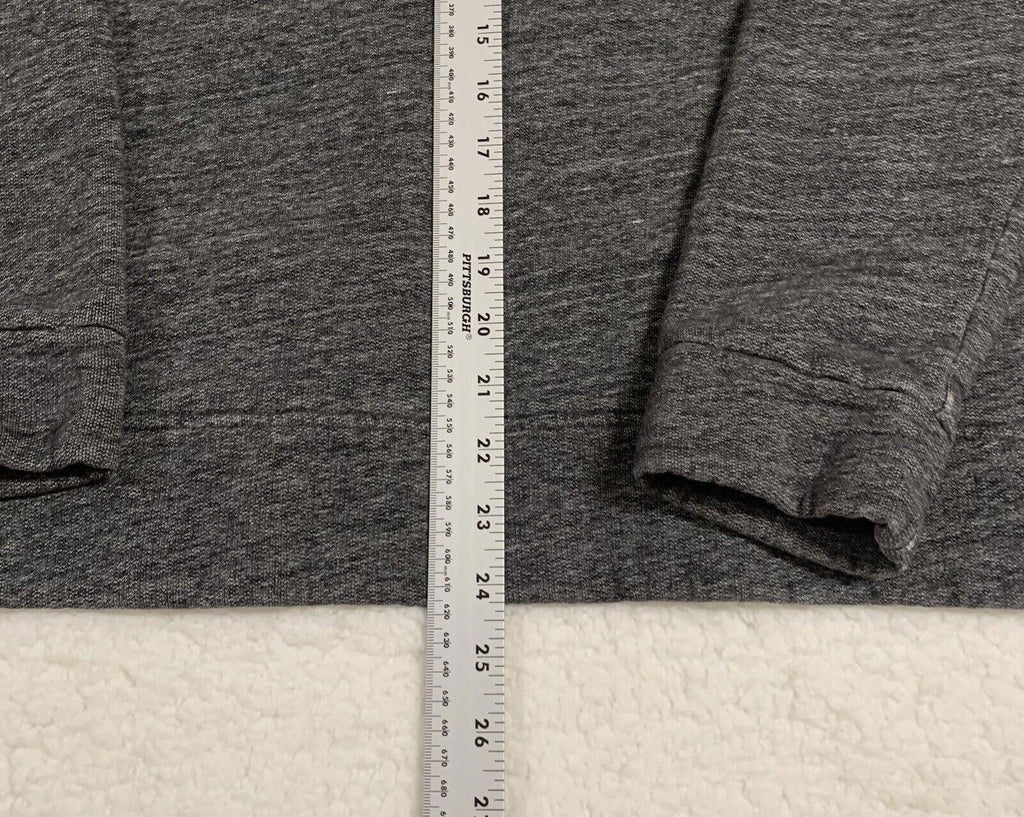 J Crew Hoodie Sweater Women's Size M Black Charcoal Sweatshirt Hem