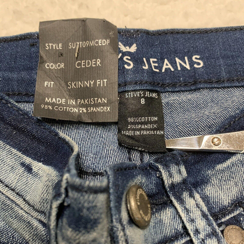 Steves Jeans Boys Size 8 Skinny Fit Blue Stretch Maximum Comfort Denim