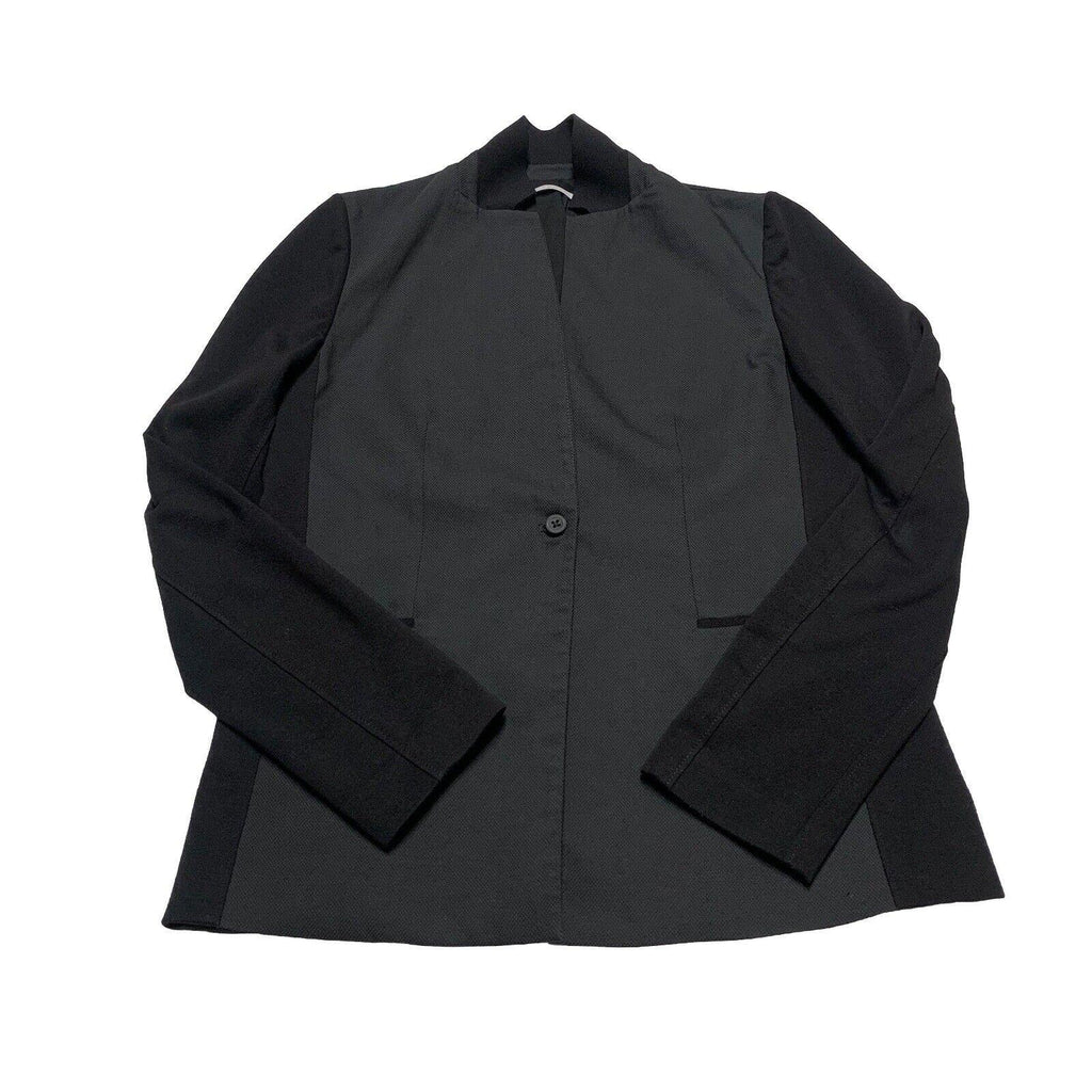 Tahari Knit Blazer Dual Texture Women Size 4 Jacket Black Gray