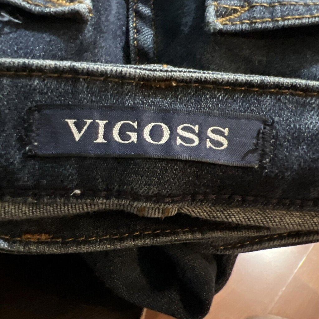 VIGOSS Marley Skinny Jeans Women's 25 X 26 Blue Distressed Mid Rise Denim