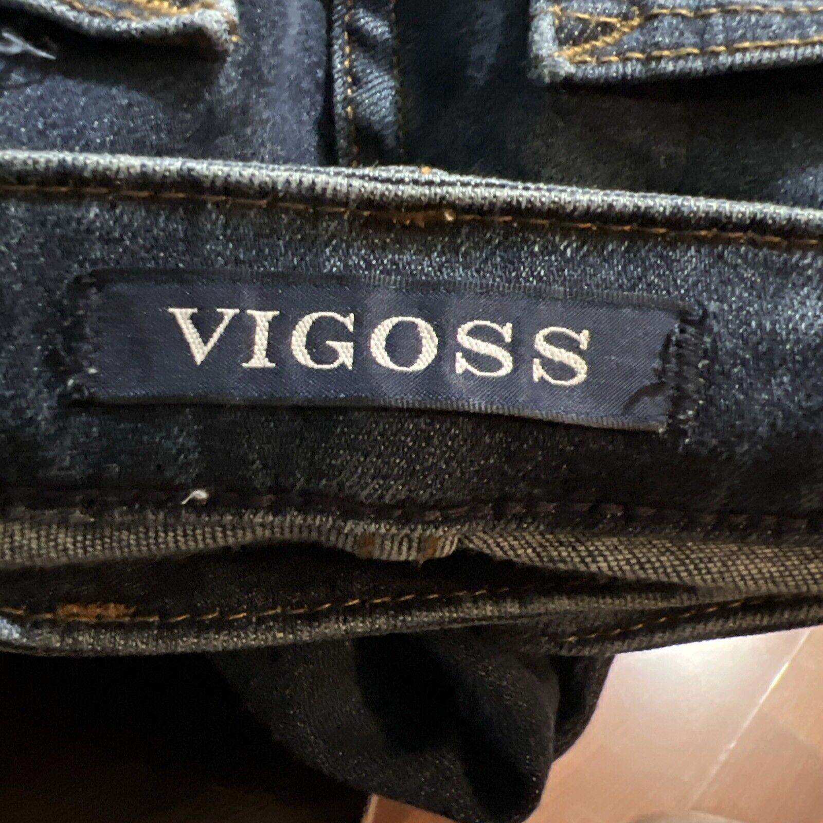 VIGOSS Marley Skinny Jeans Women's 25 X 26 Blue Distressed Mid Rise Denim