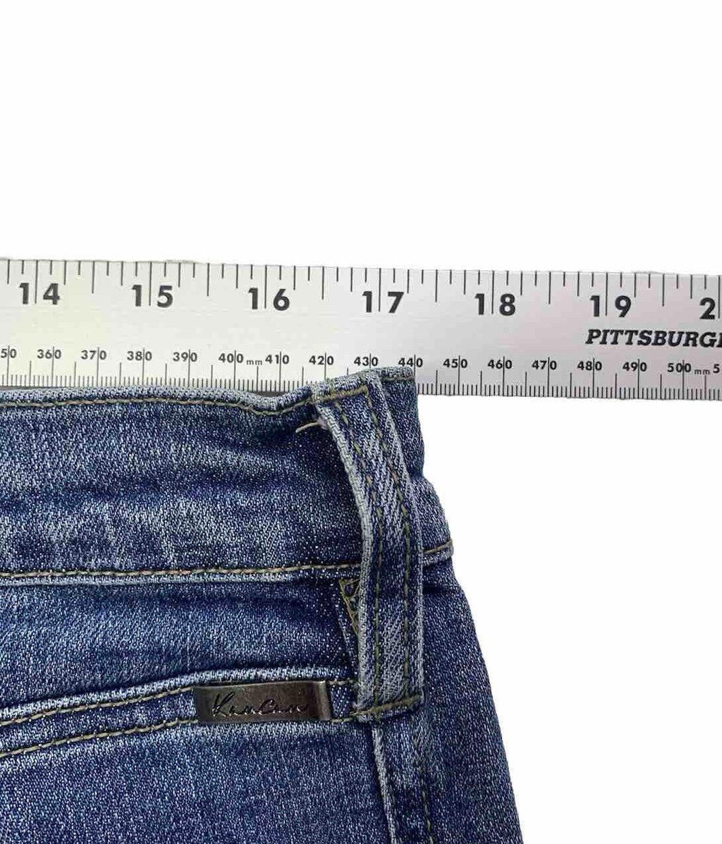 Kancan Jeans Women's Size 13 30 Blue Distressed Straight Leg