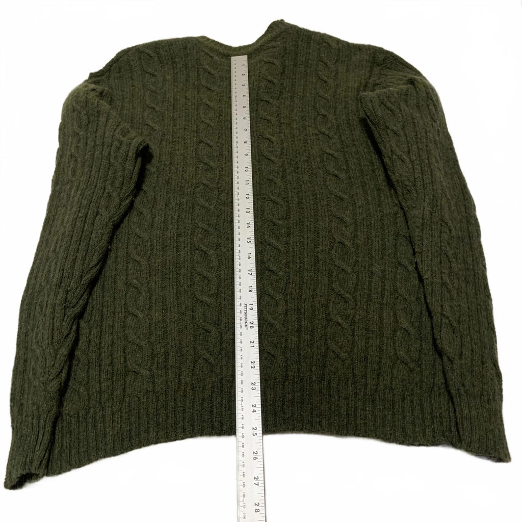 Next Designer Collection Women's Size M Wool Sweater Olive Green Shetland
