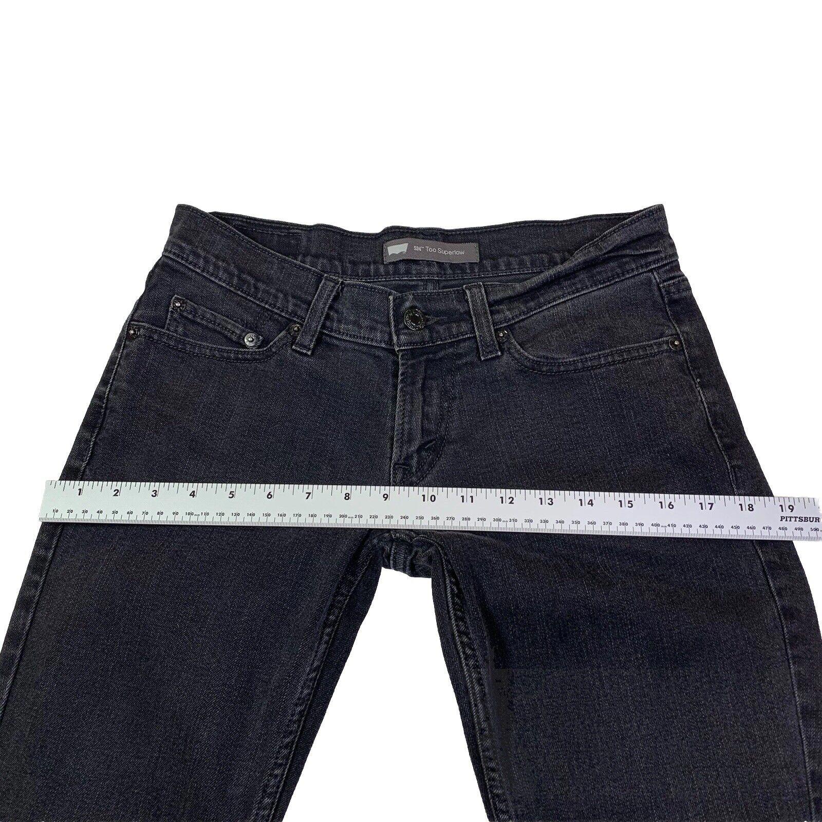 Levis 524 Jeans Girls 5 S/C Black Super low Skinny  Stretch