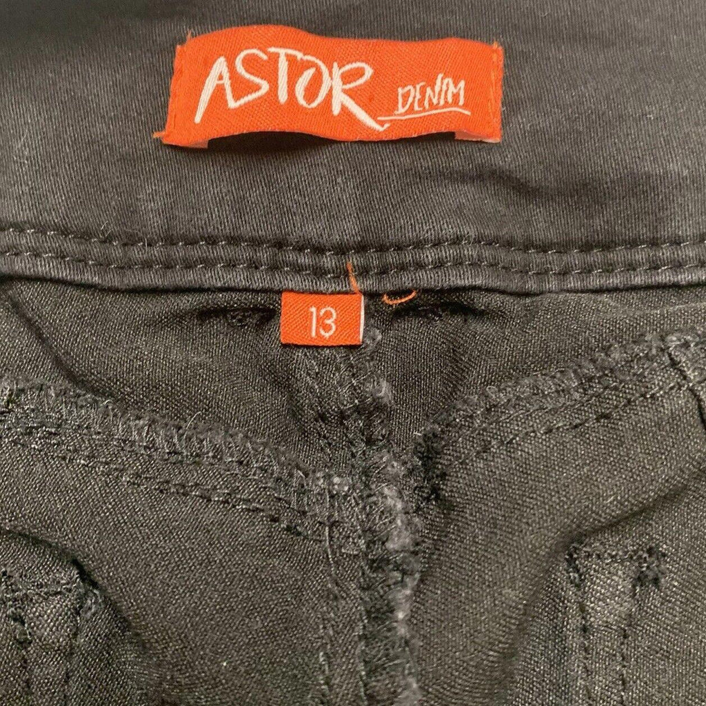 Astor Denim Jeans girls' Size 13 Black Juniors Straight Leg